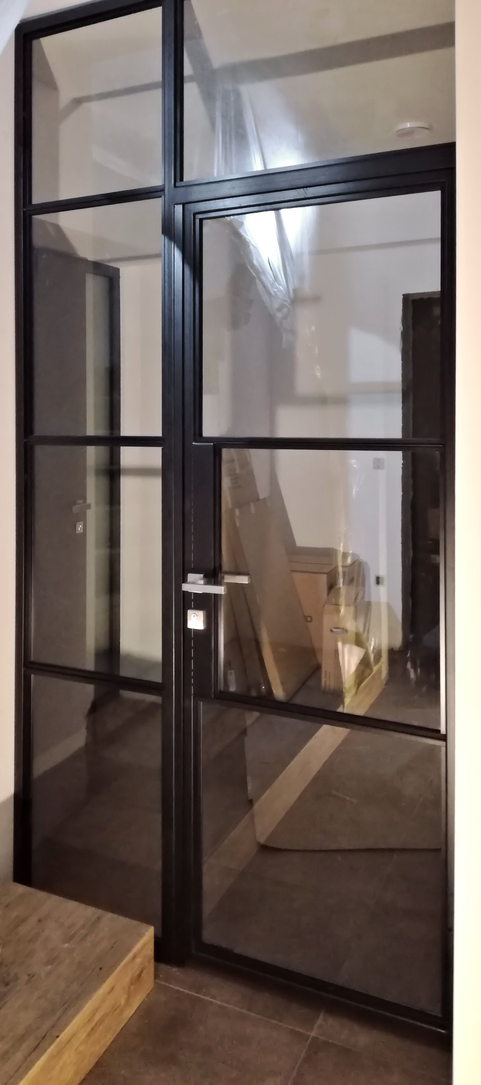 Jeklena vrata,notranja, steklo